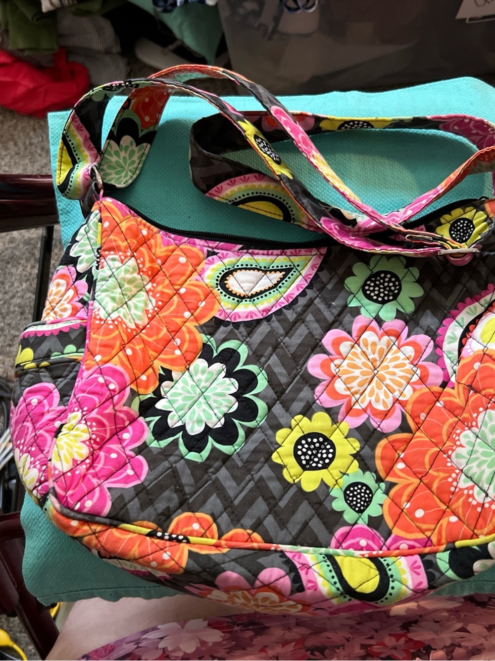Vera Bradley Ziggy Zinnia Shoulder Bag RETIRED